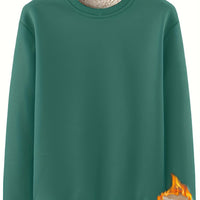 New Men's Casual Fashionable Solid Color Crew Neck Sweatshirts For Autumn And Winter