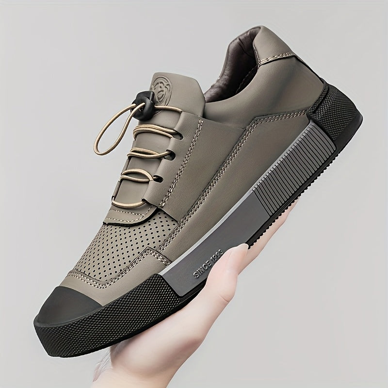 CLOHOO Brand Men'S Shoes with Rubber Soles, Stylish Sports Casual Shoes, Street-Style Skate Shoes, Popular New Breathable Soft-Soled Comfortable Men'S Shoes, Youth British Style Men'S Footwear.