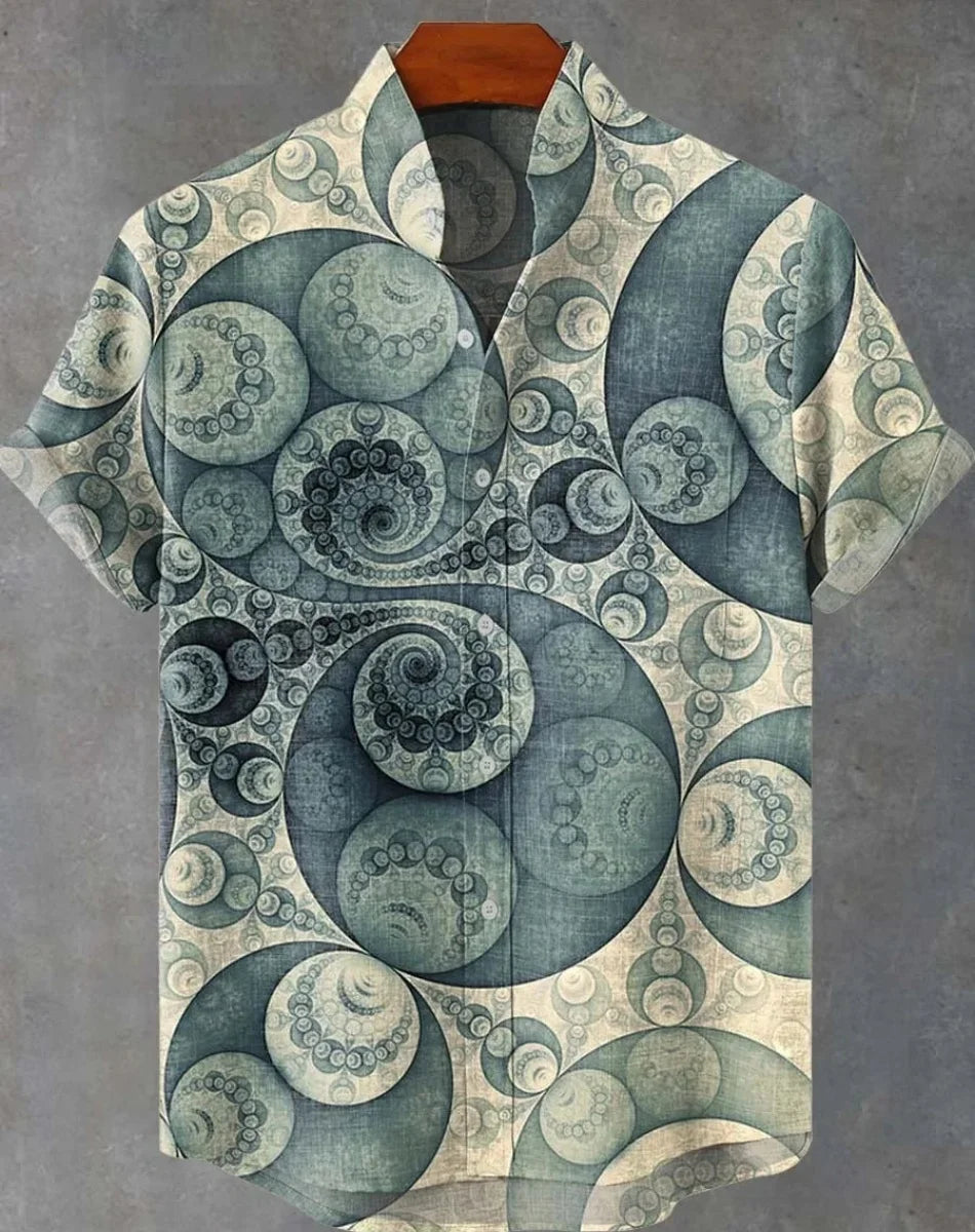 Men's Hawaiian Shirt Casual Short Sleeve Top Loose Clothing Fashion Vintage 3D Printed Summer Shirt Fast Shipping