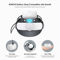 BOBOVR M2 Pro Twin Battery Head Strap Compatible with Oculus Quest2 with Ultra-Thin Twin Charger Station Chaging Replace Battery