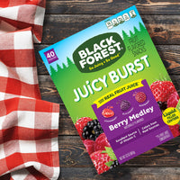 Bundle of Black Forest Juicy Burst Fruit Snacks - Mixed Fruit + Berry Medley, 0.8 Ounce Pouches (40 Count per Box)