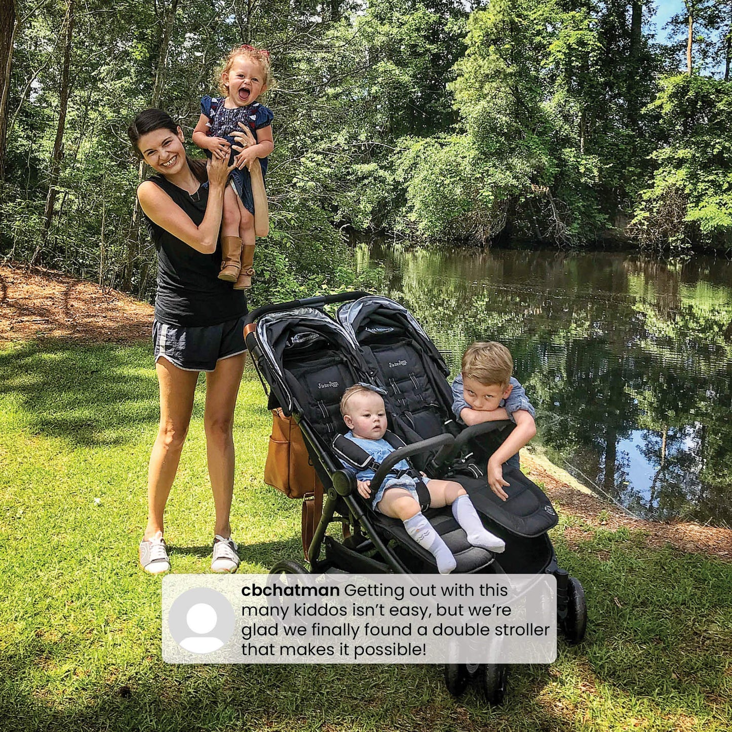 Jeep Destination Ultralight Side x Side Double Stroller, Midnight