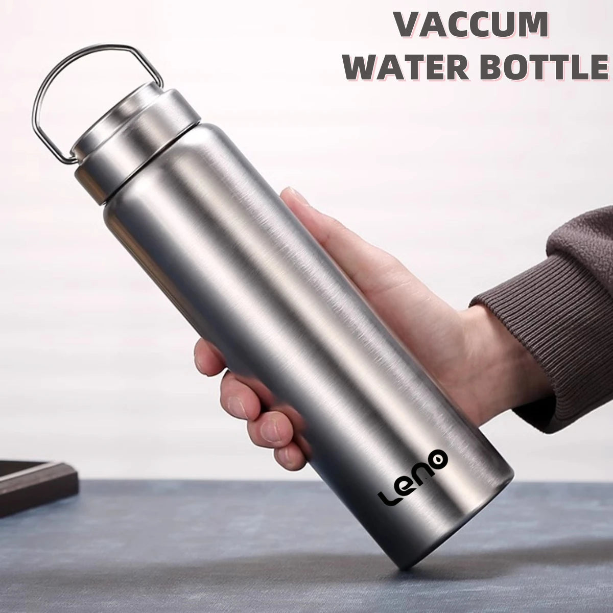 Leno Large Capacity Stainless Steel Thermos Portable Vacuum Flask Insulated Tumbler with Handle Thermo Bottle 350/500/750mlml