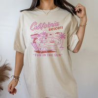 1pcs WHITE Tees Summer Casual Oversized Tee Best Surfing Santa Monica California