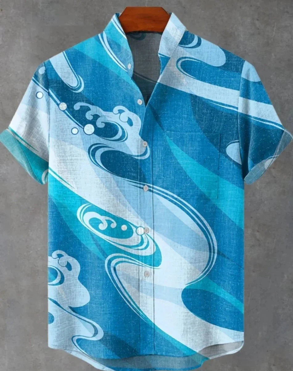 Men's Hawaiian Shirt Casual Short Sleeve Top Loose Clothing Fashion Vintage 3D Printed Summer Shirt Fast Shipping