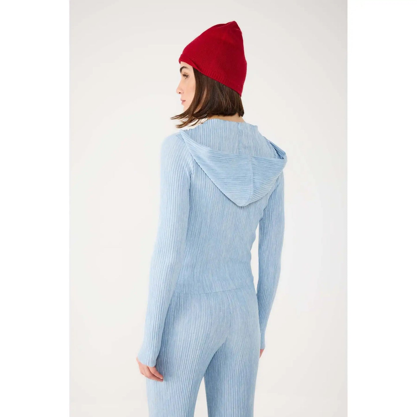 Hooded Cardigan with Zipper