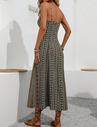 Printed Vacation Slim-Fit Split Cami Dress Super Stylish & Atmospheric Ideal for Daily Shopping Gatherings & Street Looks