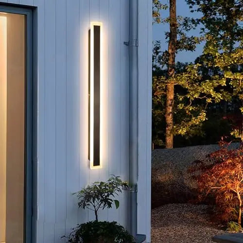 Modern Minimalist Dimmable  Outdoor Wall Lamp Waterproof Long Wall Lamp for Courtyard Garage Villa Indoor LED Lighting Fixtures