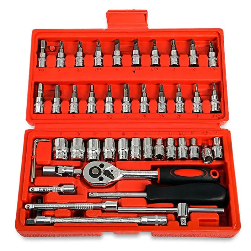 Key KIT 46 PC Socket Wrench Set Ferments Box