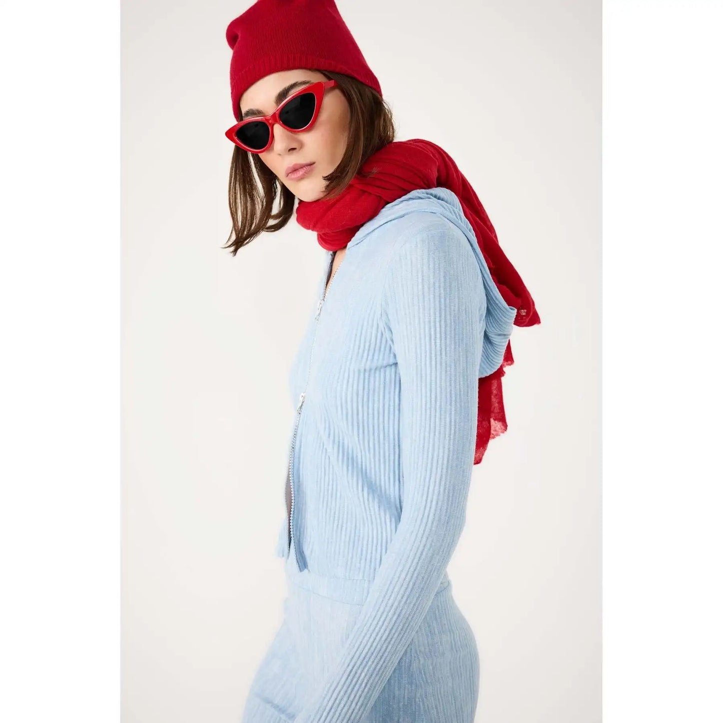 Hooded Cardigan with Zipper