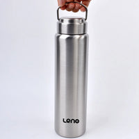 1pc Large Capacity Stainless Steel Sport Water Bottle Single-layer Rugged Water Cup Metal Flask Drinkware Camping Sports Gym