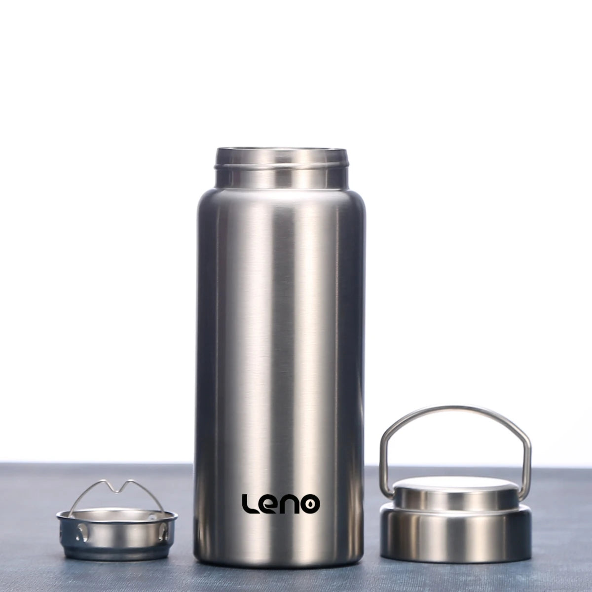 Leno Large Capacity Stainless Steel Thermos Portable Vacuum Flask Insulated Tumbler with Handle Thermo Bottle 350/500/750mlml