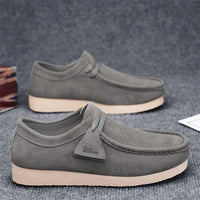 Men's Classic Suede Wallabee Loafers Slip-On Casual Driving Shoes Comfortable Daily Walking Footwear