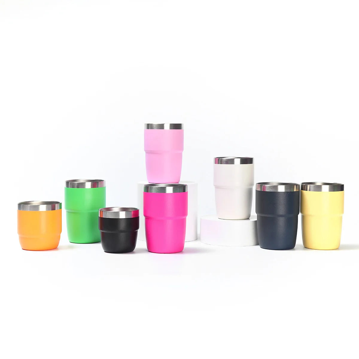 304 Stainless Steel Coffee Cup Household Double-layer Insulated Thermos Cup With Lid Water Cup 8oz Outdoor Travel Cup