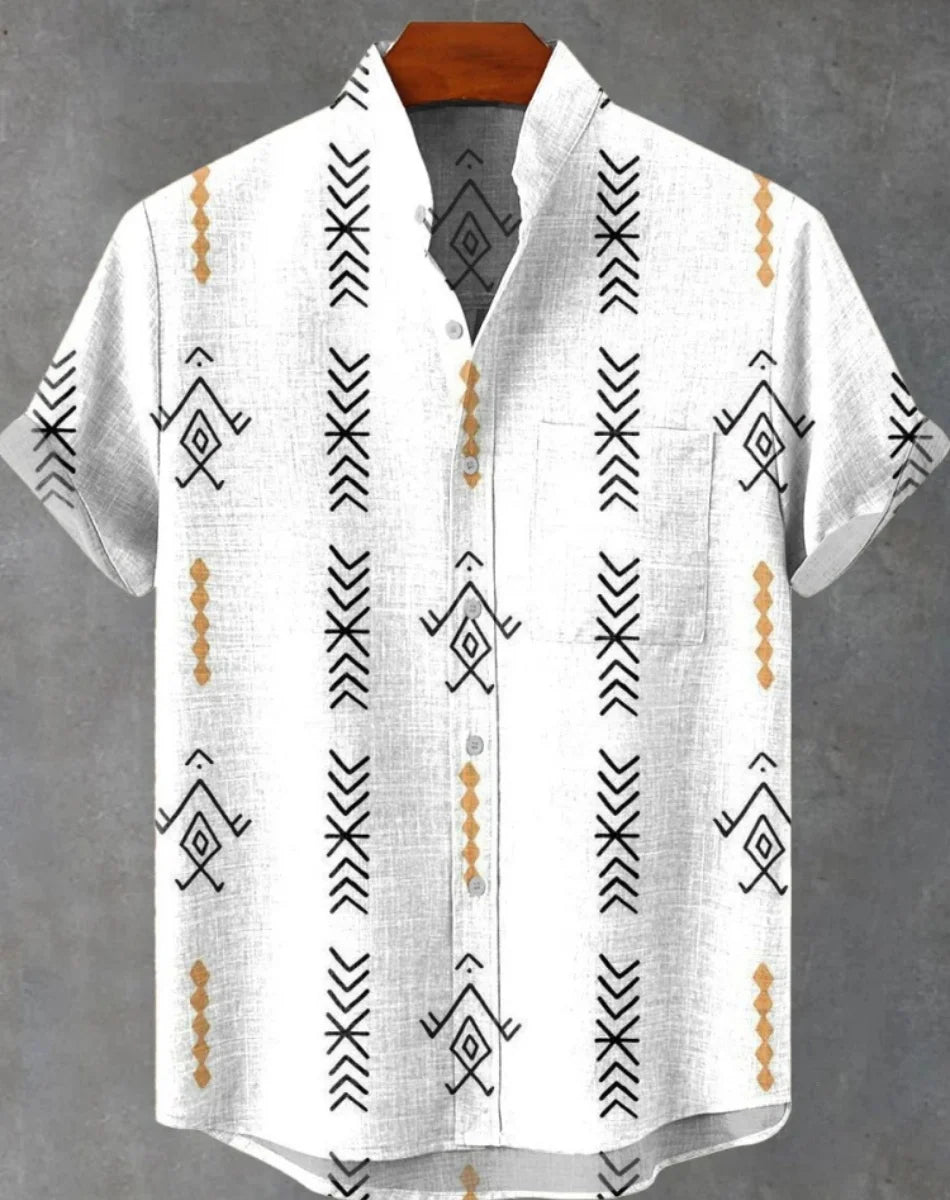 Men's Hawaiian Shirt Casual Short Sleeve Top Loose Clothing Fashion Vintage 3D Printed Summer Shirt Fast Shipping