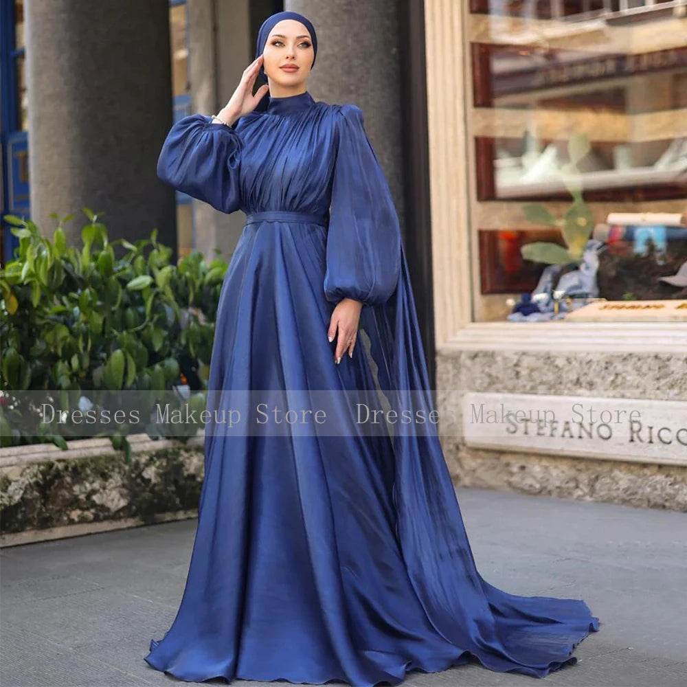 Modest Evening Dresses for Women 2025 High Collar Puffy Long Sleeves E Mega Mart Center Modest Evening Dresses for Women 2025 High Collar Puffy Long Sleeves E Mega Mart Center