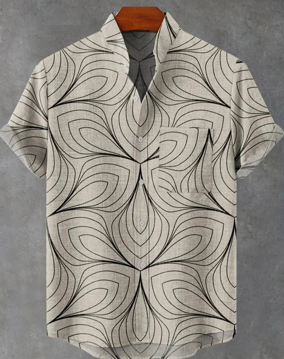 Men's Hawaiian Shirt Casual Short Sleeve Top Loose Clothing Fashion Vintage 3D Printed Summer Shirt Fast Shipping