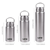 Leno Large Capacity Stainless Steel Thermos Portable Vacuum Flask Insulated Tumbler with Handle Thermo Bottle 350/500/750mlml