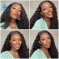 Shumeida Invisible HD Lace Front Human Hair Wig Brazilian Remy Hair Kinky Curly Glueless 5X5  Lace CLosure  Wigs for Women