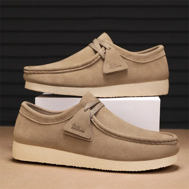 Men's Classic Suede Wallabee Loafers Slip-On Casual Driving Shoes Comfortable Daily Walking Footwear