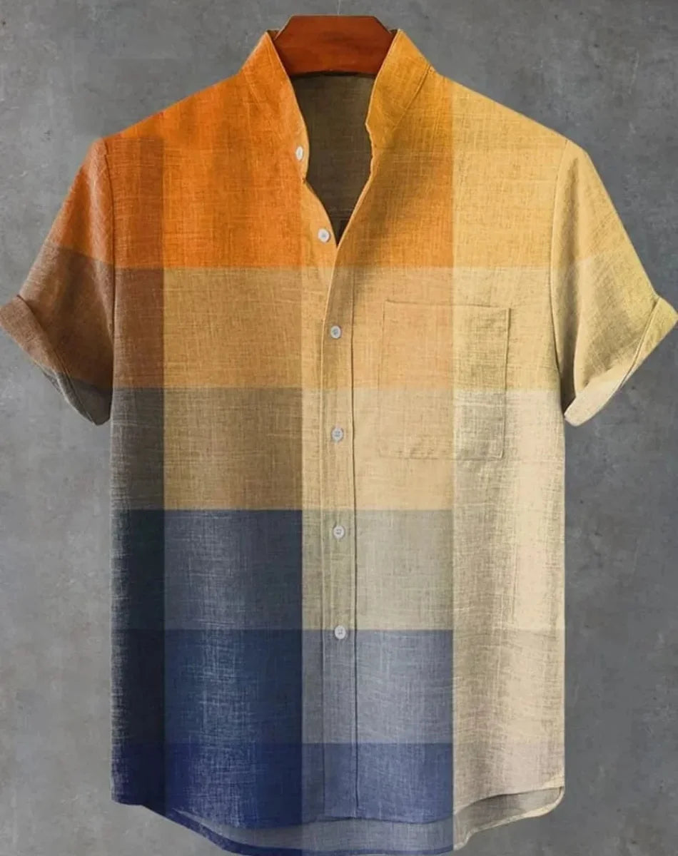 Men's Hawaiian Shirt Casual Short Sleeve Top Loose Clothing Fashion Vintage 3D Printed Summer Shirt Fast Shipping