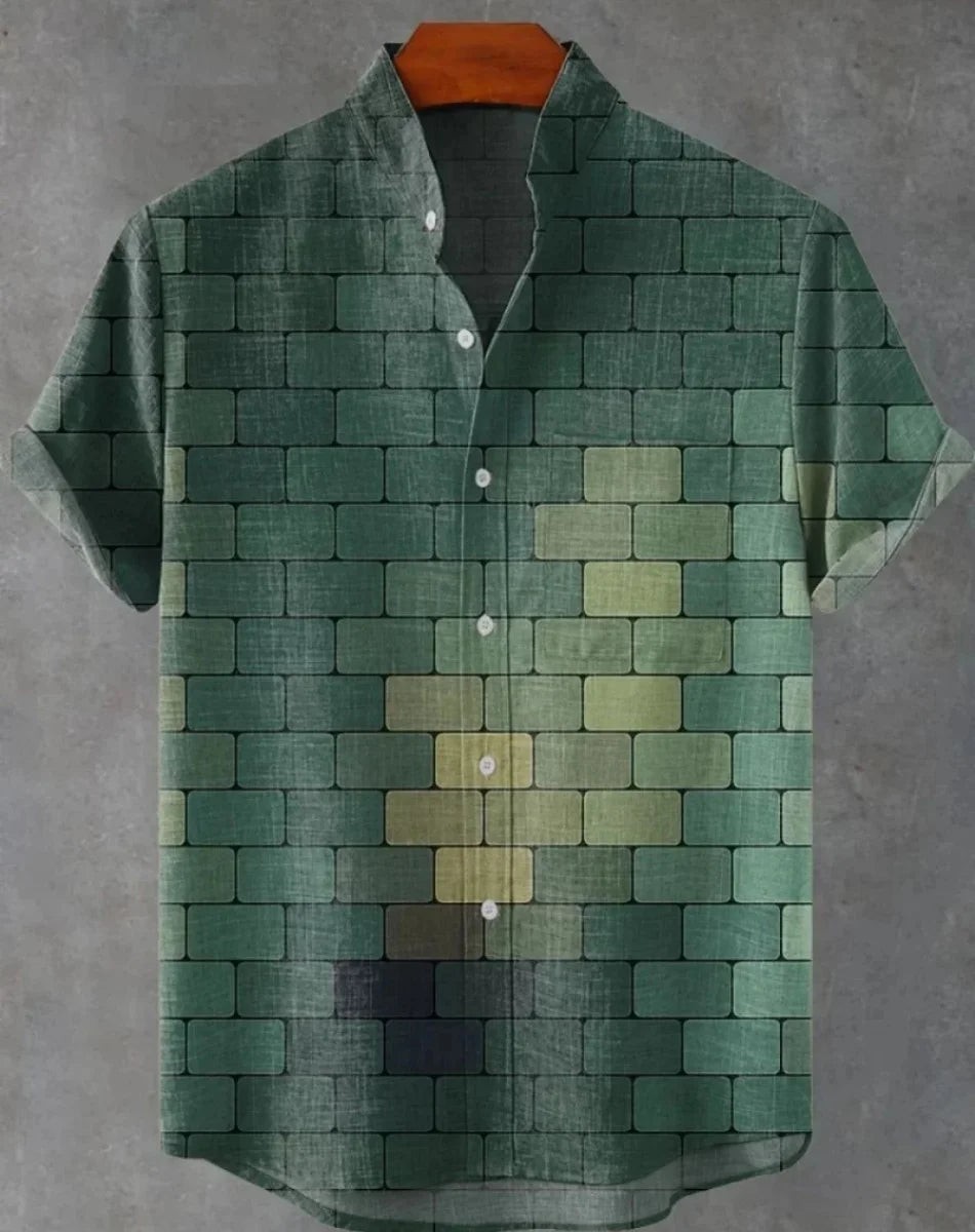 Men's Hawaiian Shirt Casual Short Sleeve Top Loose Clothing Fashion Vintage 3D Printed Summer Shirt Fast Shipping