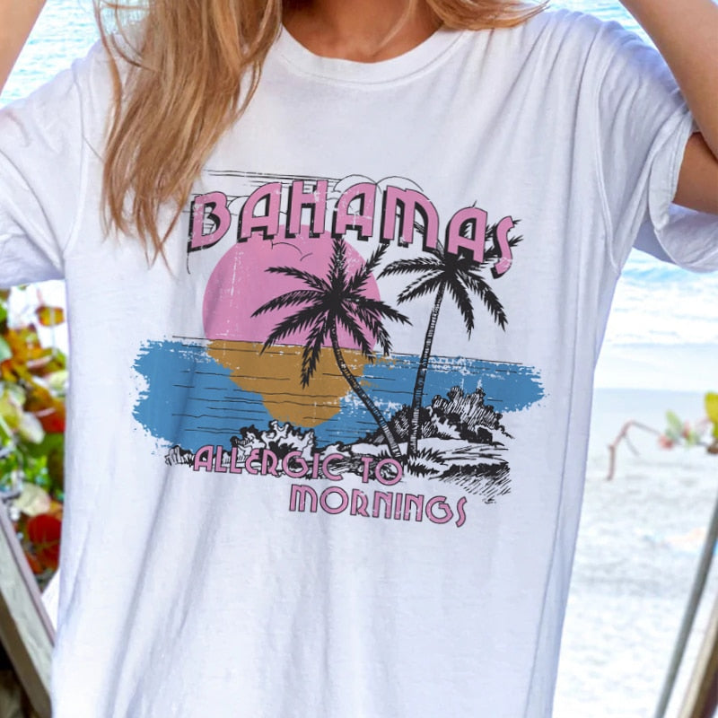 1pcs WHITE Tees Summer Casual Oversized Tee Best Surfing Santa Monica California