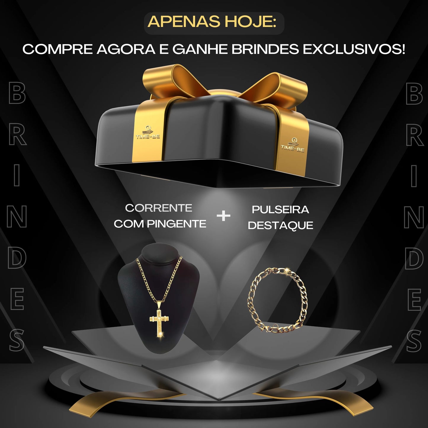 Relógio Invicta Zeus Magnum Dourado Banhado a Ouro 18K A Prova D'água + 3 Brindes