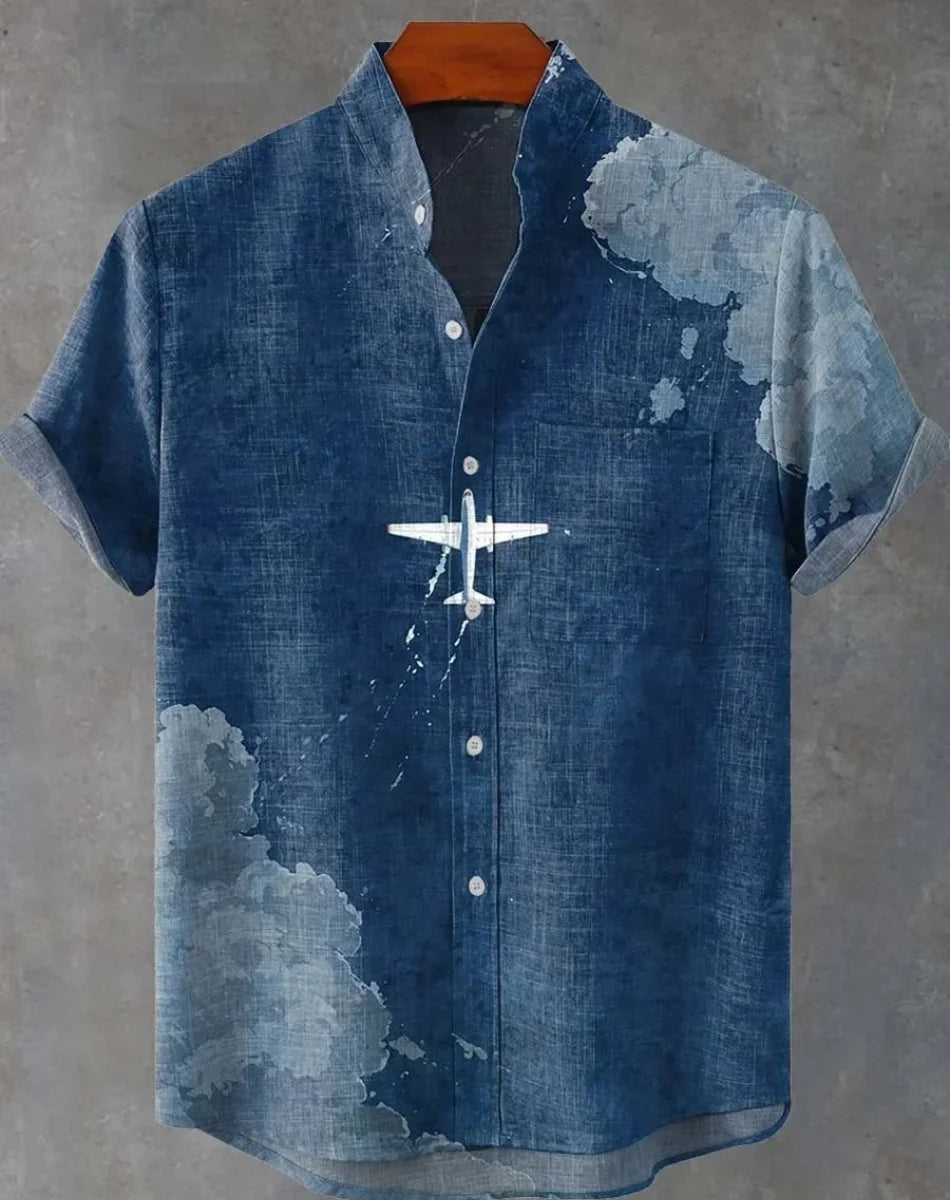 Men's Hawaiian Shirt Casual Short Sleeve Top Loose Clothing Fashion Vintage 3D Printed Summer Shirt Fast Shipping