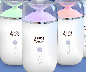 GuruNanda Essential Oil Diffuser (100 ML X 3) - Modern Aromatherapy Ultrasonic Diffuser - Cool Mist Humidifier with 7+ LED Lights & Turbo Model