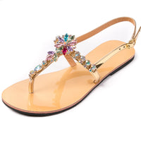 2023 NEW Summer Women Beach Sandals Lady Fashion Bohemia Diamond Shoes