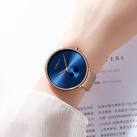 CRRJU Fashion Women Watch Luxury Casual Simple Ladies Daily Dress Mesh Wristwatch Minimalist Waterproof Quartz Female Clock