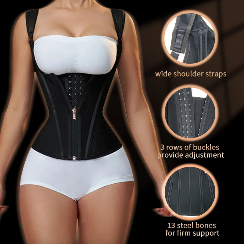 Compression Colombian Girdles Faha Post Surgical Garment Corset Breathable Waist Trainer Shaper Vest Breathable Crop Top Girdle