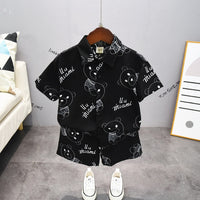 Children's Suit New Baby Clothing Set Summer Baby Boys and Girls 2pcs Suit Cartoon Shirts +Shorts Kids Clothing Set 2-10 Years