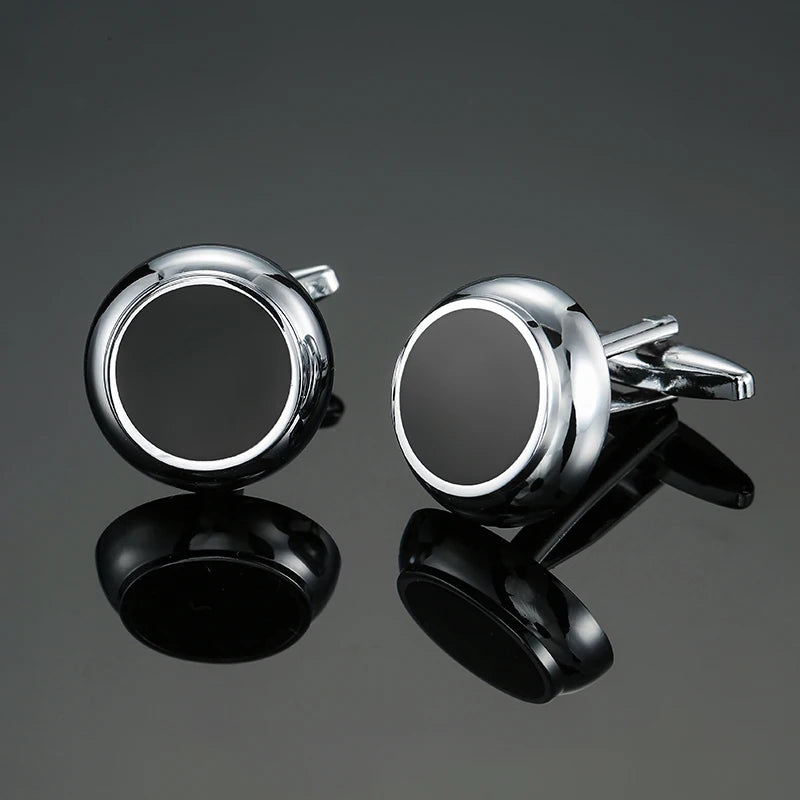 Classic French shirt Cufflinks High quality hand painted red blue black enamel button metal men's clothing accessories jewelry