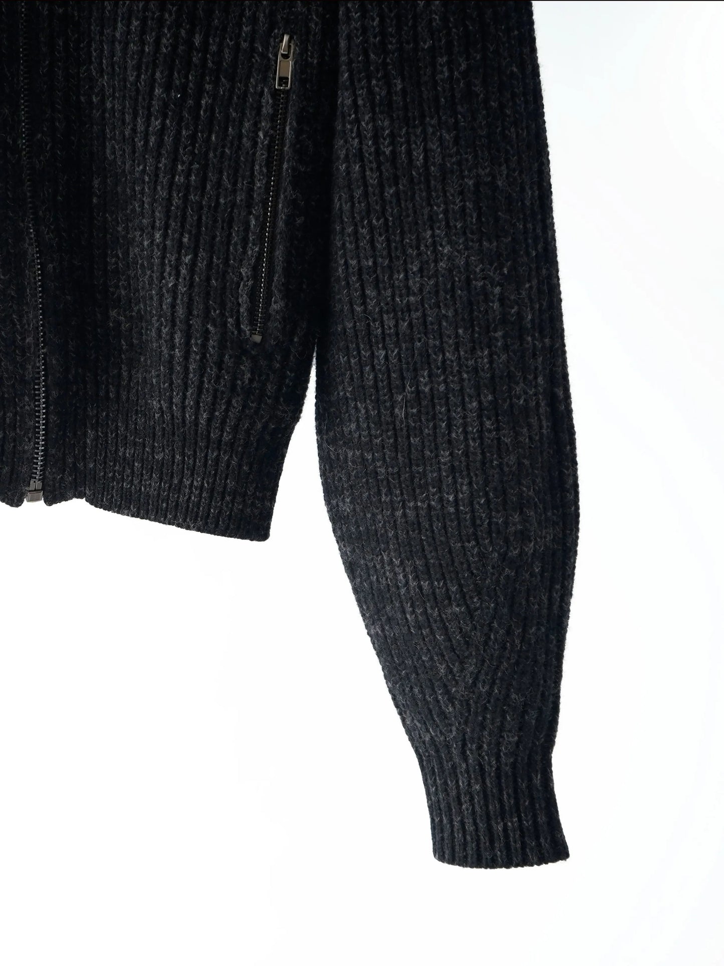 2025 Winter New Arrival 100% Wool Knitted Cardigan Half Turtleneck Zipper Casual Coat Women Clothing Manufacturers
