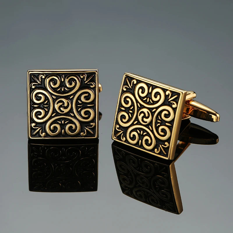 Classic French shirt Cufflinks High quality hand painted red blue black enamel button metal men's clothing accessories jewelry