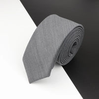 High Quality Classical Color Black Grey Skinny 100% Wool Tie Men Necktie For Business Meeting Fashion Shirt Dress Accessories