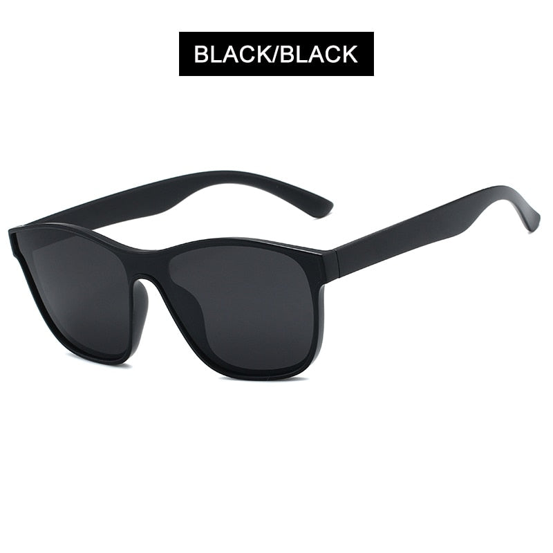 HOOBAN 2023 New Square Polarized Sunglasses Men Women Fashion Square Male Sun Glasses Brand Design One-piece Lens Shades UV400