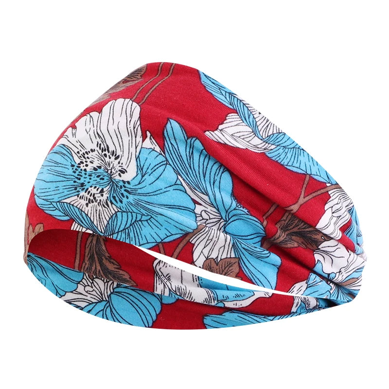 New Hair bands African Pattern Print Knotted Style Headband For Women Sport Yoga Salon Make Up Hair Wrap Fashion Accessories