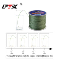 FTK 114M PE Braided Wire Fishing Line 125Yards 4 Strands 0.10mm-0.40mm 8LB-60LB Japan Incredibly Strong Multifilament Fiber Line