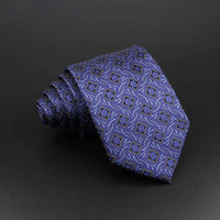 Fashion Polyester Necktie For Men Business Meeting Formal Striped Dot Floral 8cm Jacquard Tie Daily Wear Cravat Suit Accessories