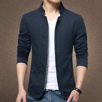 2022 Men Jacket Fashion Standing Collar Jacket Coats Men Slim Fit Business Casual Male Jackets Men Clothing Plus Size M-5XL