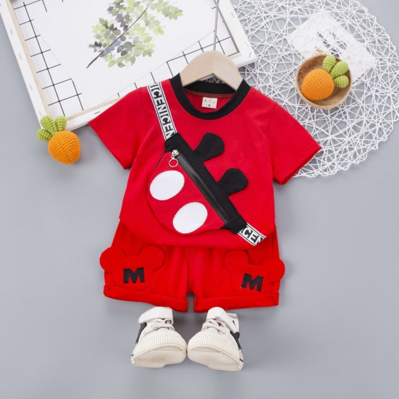 New Summer Baby Girl Clothes Suit Children Boys Cotton Cartoon T Shirt Shorts 2Pcs/sets Toddler Fashion Clothing Kids Tracksuits