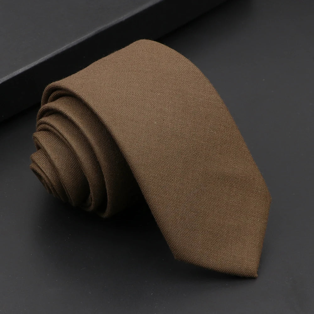 Mens Classic Cotton Ties High Quality Handmade Skinny 6CM Neck Tie Plaid Solid Color Striped Narrow Business Shirt Accessories