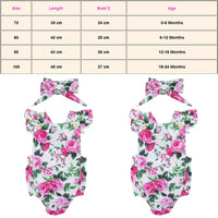 2020 Brand New Newborn Toddler Kids Baby Girls Romper Ruffles Floral Sleeveless Backless Jumpsuits Outfit 4 Style