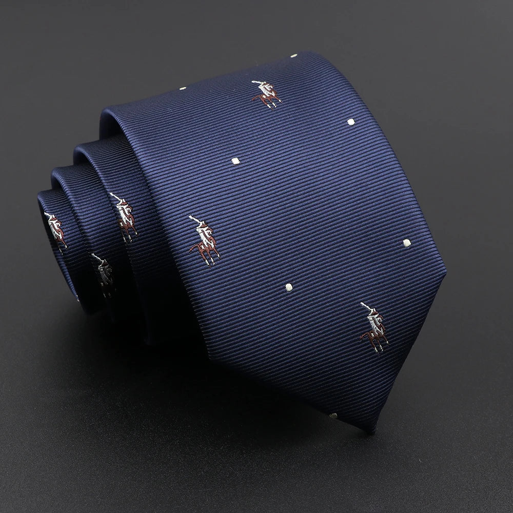 Novelty Men's Tie Floral Feather Elk Geometric Patten Red Blue Neckties Leisure Business Daily Wear Cravat Wedding Party Gift