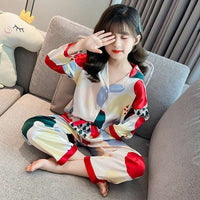 Children Pajamas Set 2023 Spring Ice Silk Striped Kids Pyjamas For Girls & Boys Sleepwear