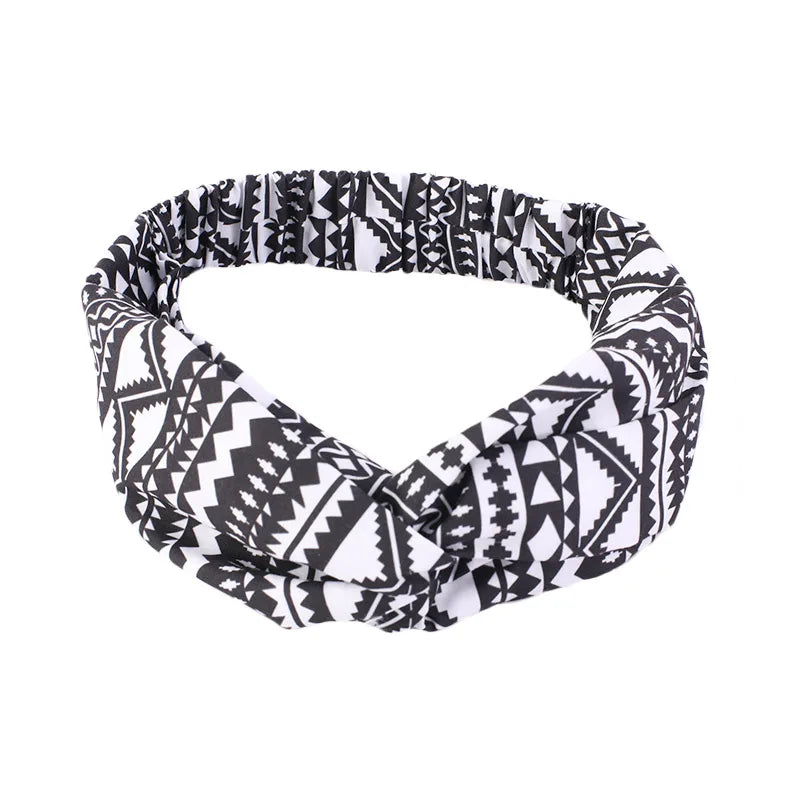 New Hair bands African Pattern Print Knotted Style Headband For Women Sport Yoga Salon Make Up Hair Wrap Fashion Accessories