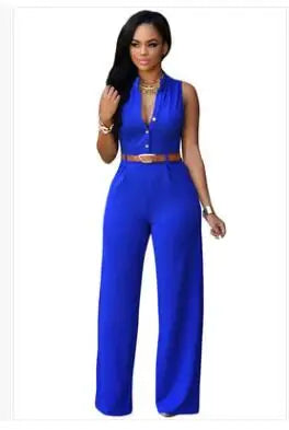 Women v-neck wide leg pants rompers women jumpsuit sexy jumpsuits for women  women's jumpsuits female clothes